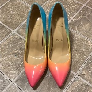 Christian Louboutin Patent Rainbow Pigalle Follies